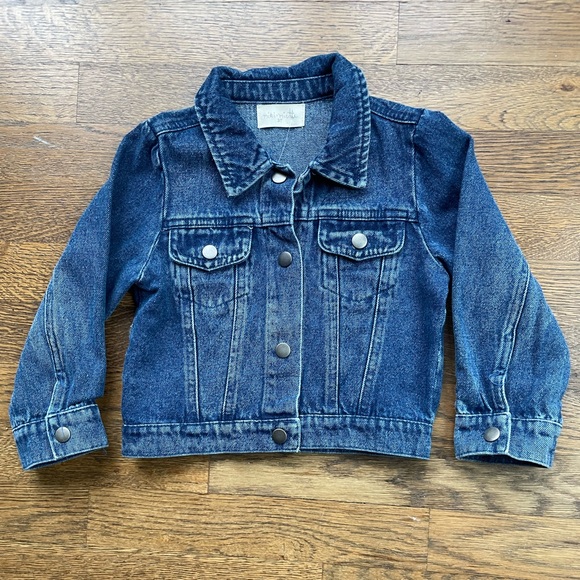 miki miette denim jacket with smiley, rainbow & evil eye patches in EUC. Size 3 - Picture 4 of 8